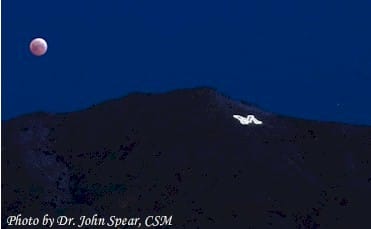 Full moon over Golden Colorado