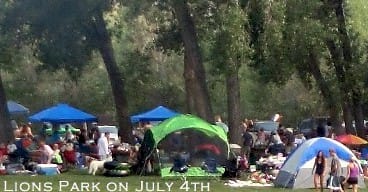 Crowd in Lions Park - Golden Colorado