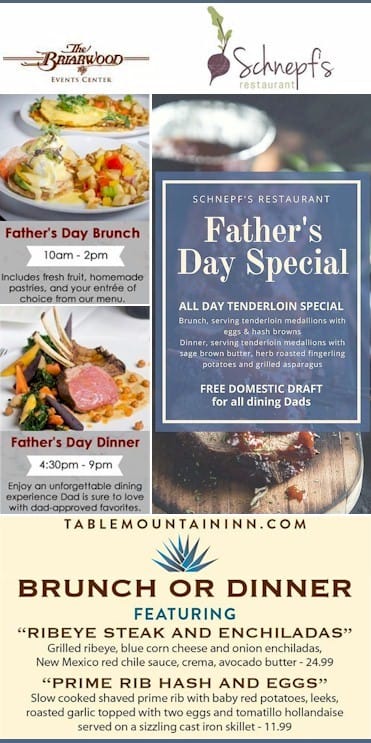 Father's Day meals in Golden Colorado