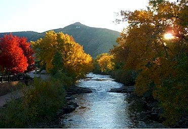 Clear Creek in Autumn - Golden Colorado