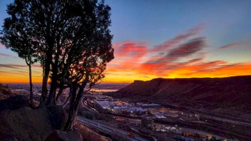 Sunrise over the Clear Creek Valley