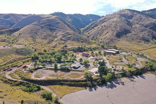 Aerial view of the Heritage Square site