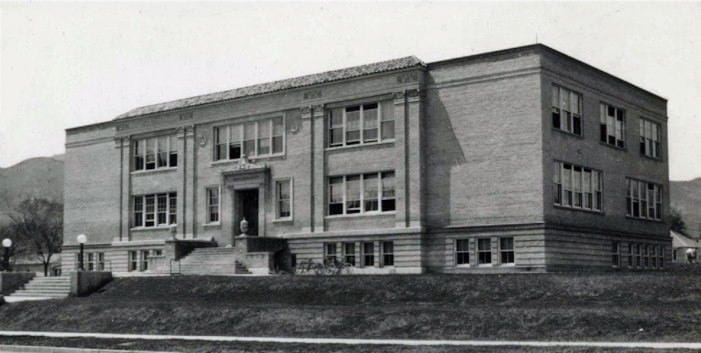 Golden High School, built in 1924.  Later Golden Junior High School and now the American Mountaineering Center