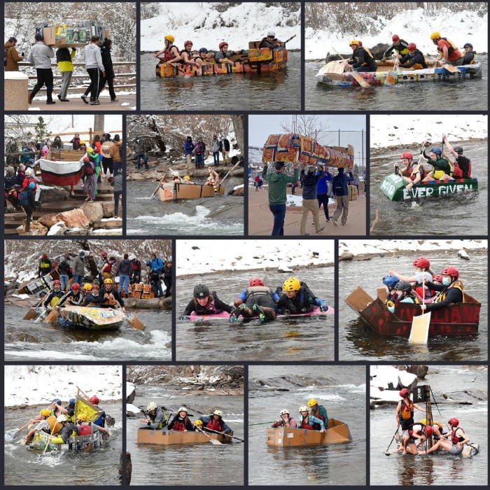 Cardboard boat races - part of Colorado School of Mines E-Days celebration