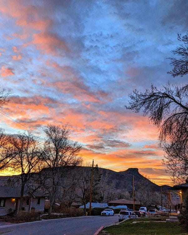 Sunrise over South Table Mountain - photo by Jen Rutter