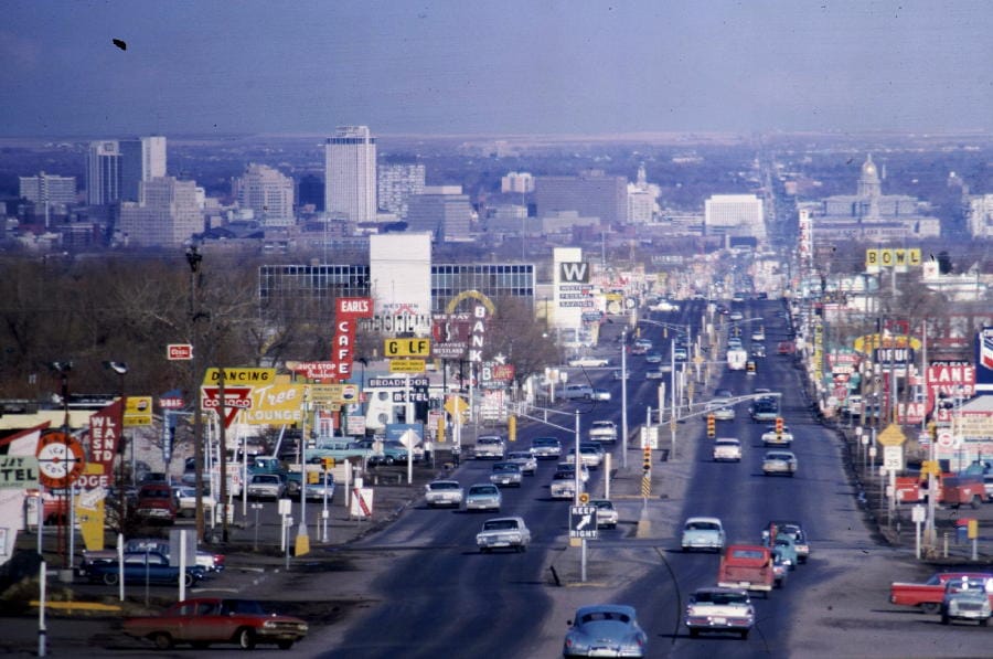 Colfax Avenue in 1965 - photo by Bill Robie