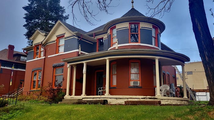 Historic Rubey Home on Courthouse Hill - Washington Avenue - red brick with a turret on the northeast corner