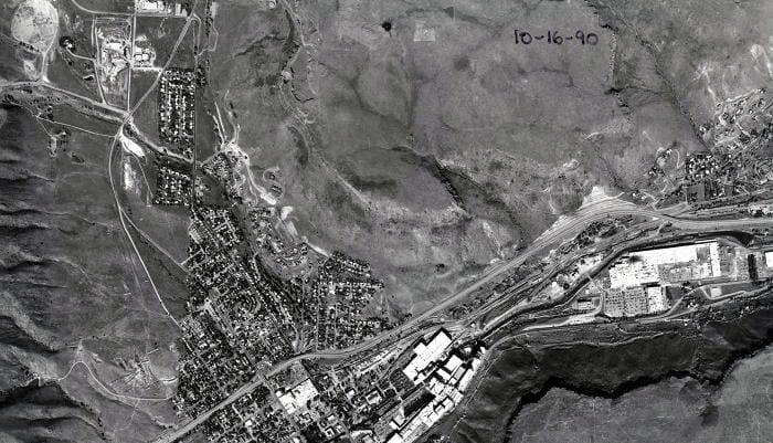 aerial view of north Golden from 1990