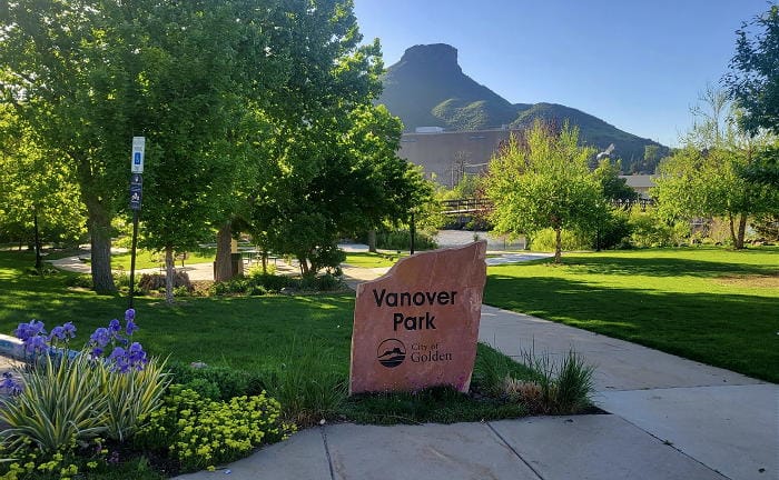 Vanover Park with Castle Rock in the Background