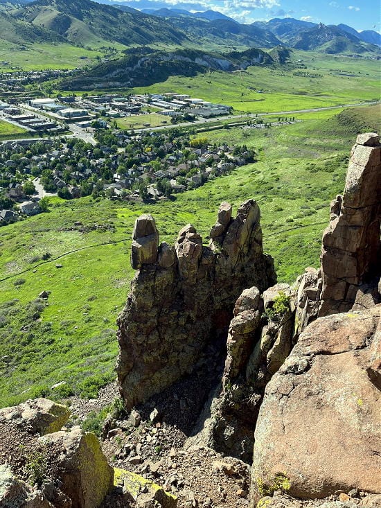 North Golden and the hogback, intensely green