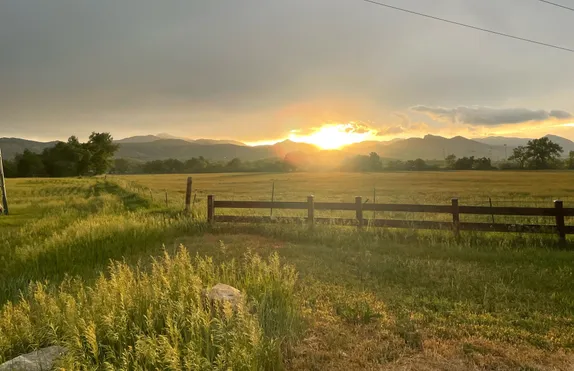 Sunset Over the Foothills