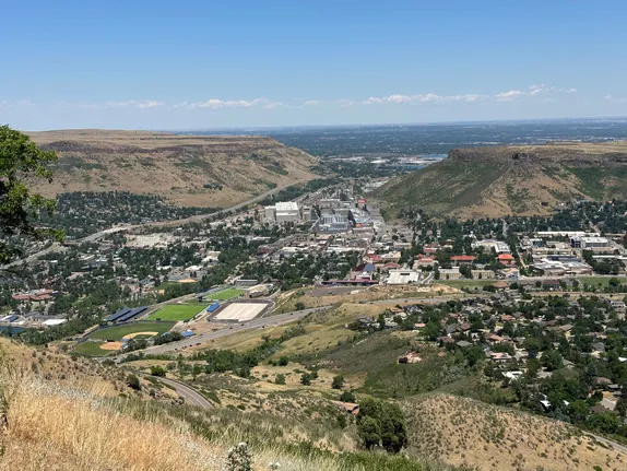 Looking down on Golden from Lookout Mountain