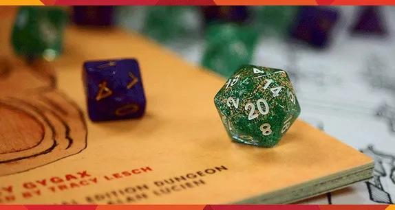 Dungoens and drags many-sided dice