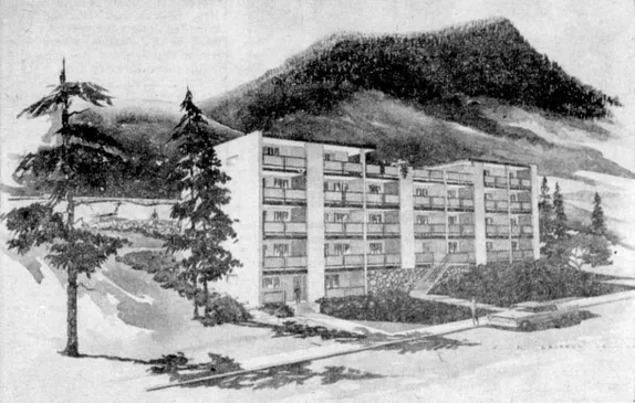 drawing of the apartment building in 1961