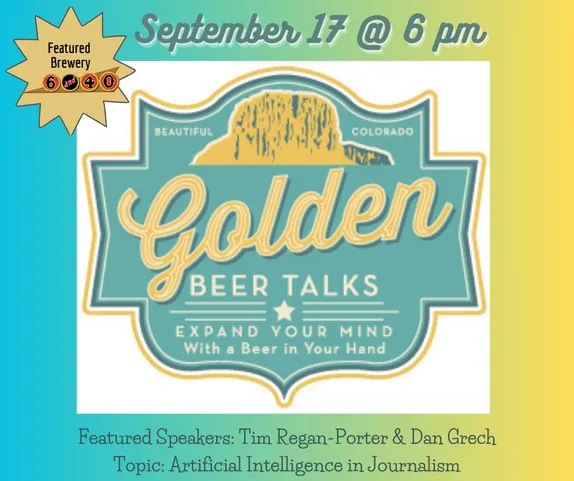 6-7:45PM Golden Beer Talks: Artificial Intelligence in Journalism