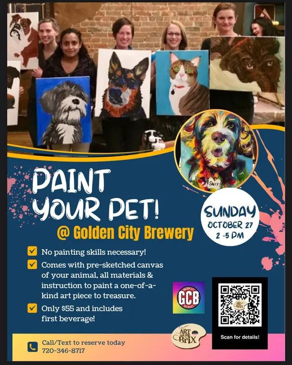 2-5PM Paint Your Pet @ Golden City Brewery