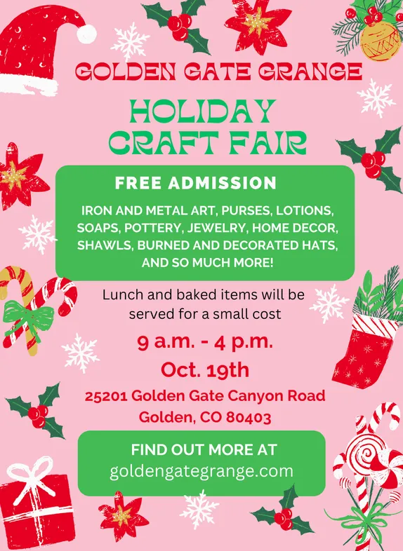 9AM-4PM Holiday Craft Fair @ Golden Gate Grange