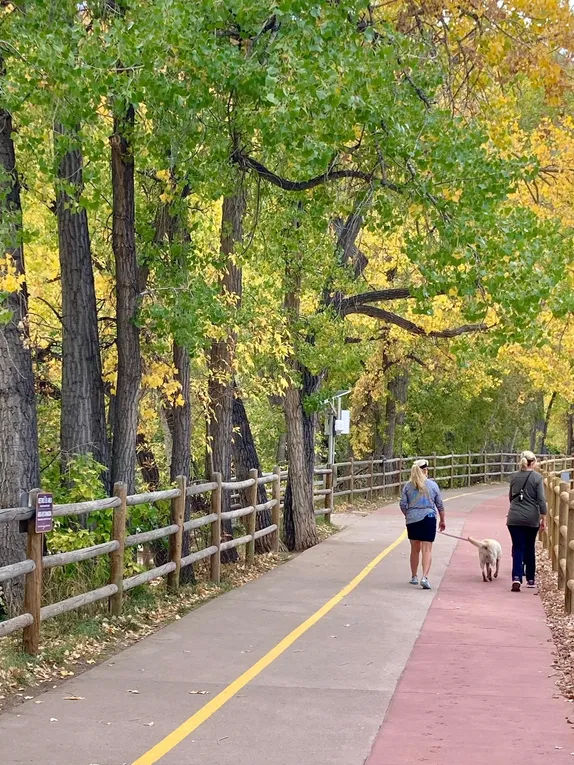 Enjoying the Widened Trail