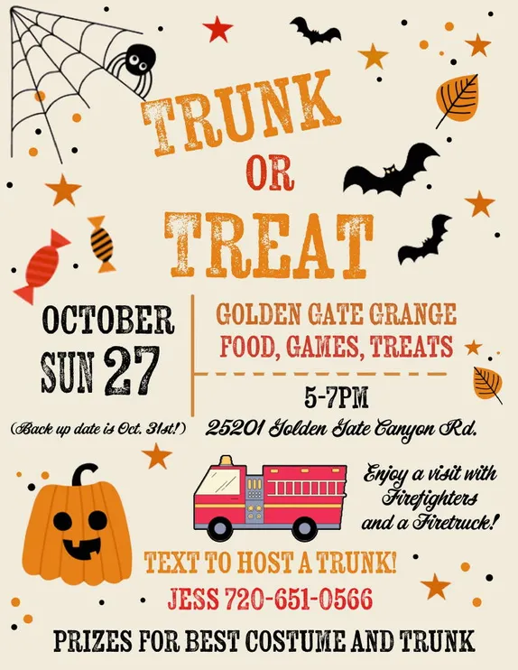 5-7PM Golden Gate Grange Community Trunk or Treat