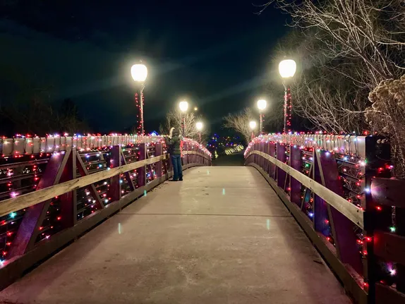 Holiday Lights on the Billy Drew Bridge