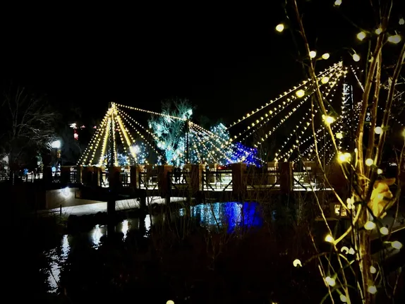 Holiday Lights on the Bridge